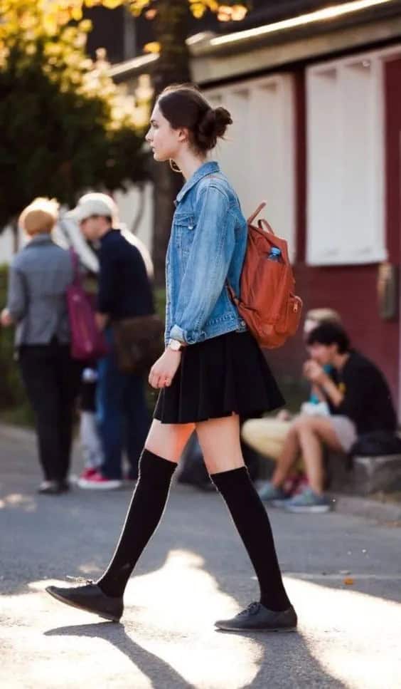 Skater Skirt + High Socks