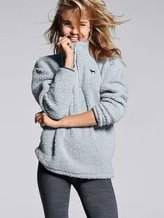 Light Grey Fleece Pullover with Leggings