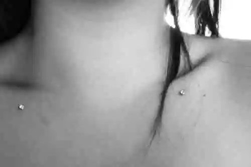 Clavicle Dermal Piercings