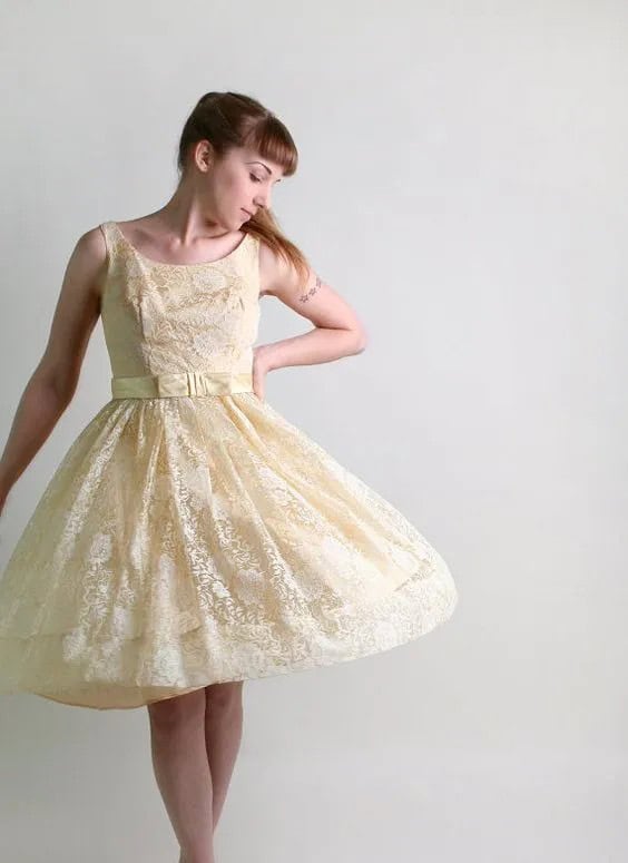 Buttercup Yellow Cocktail Dress