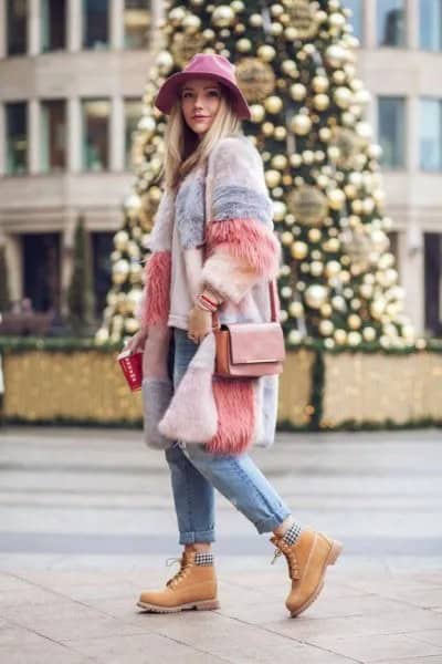 Wear with Colorful Faux Fur Jacket