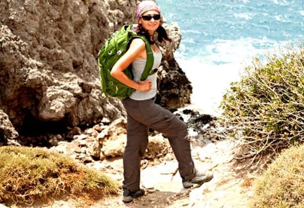 Wearing Cargo Pants with a Tank Top for Hiking