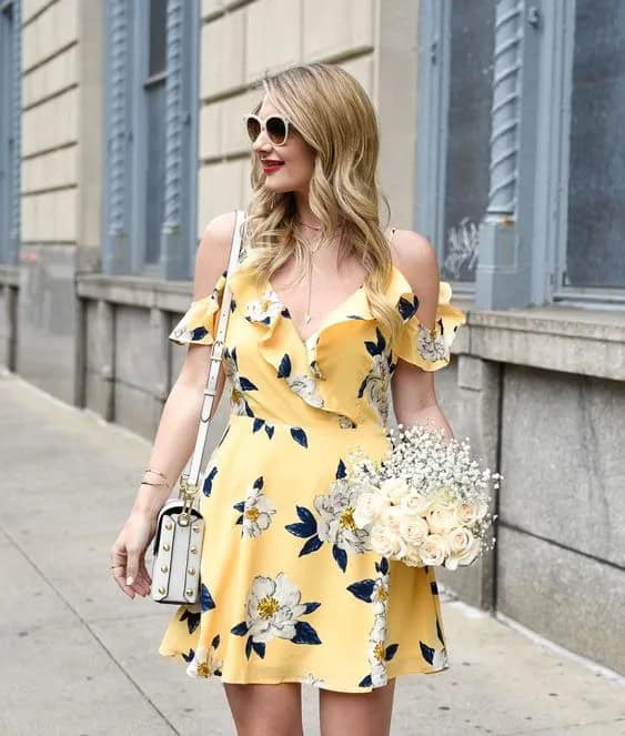 Yellow Ruffle Dress