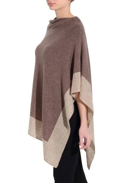 Grey Cashmere Poncho with Black Skinny Jeans