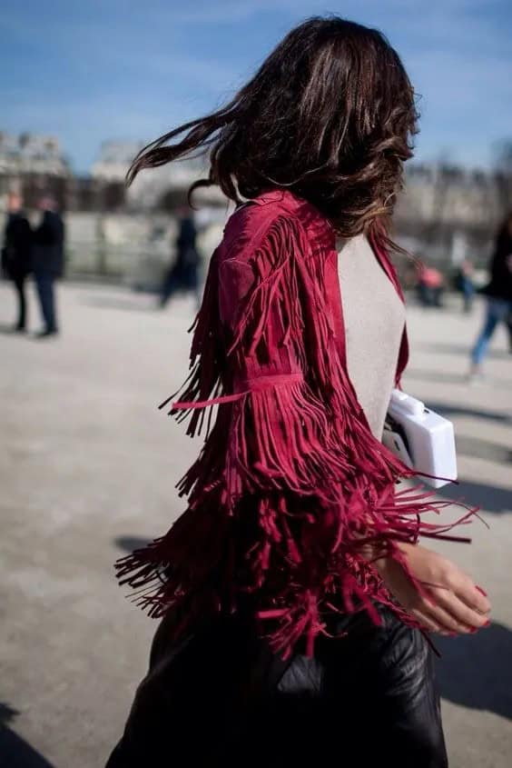 Suede Fringe Leather Jacket