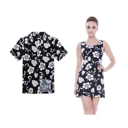 Black and White Floral Print Mini Sheath Dress