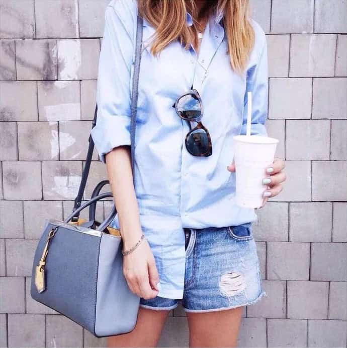 Light Blue Boyfriend Shirt