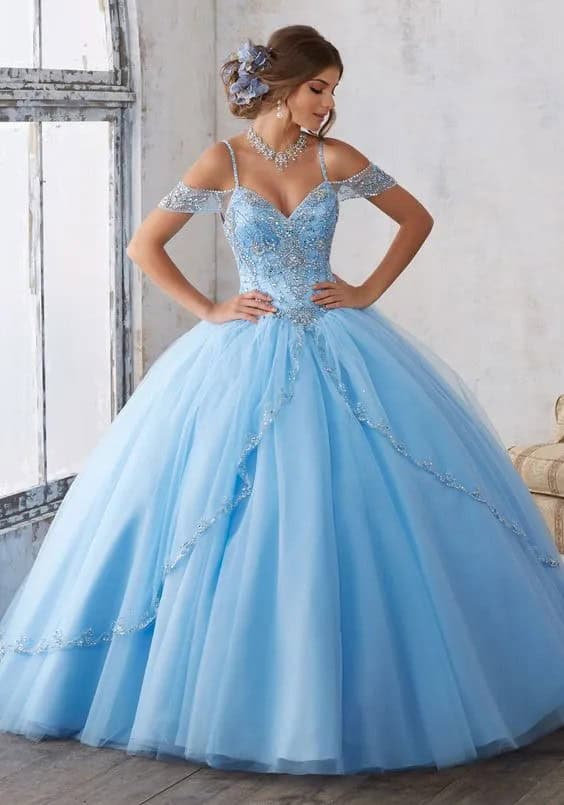 Blue Quinceanera Dress (Confident and Sophisticated)