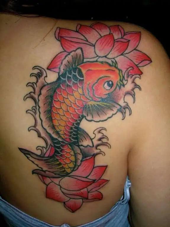 Koi and Lotus Tattoo