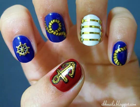 Nautical nail designs