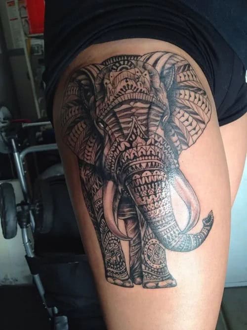 Tribal Elephant Tattoo