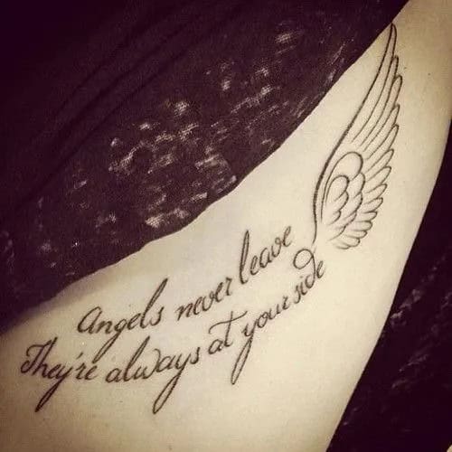 ANGEL TATTOOS WITH SENTENCES