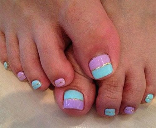 Easy toenail designs with DIY motifs