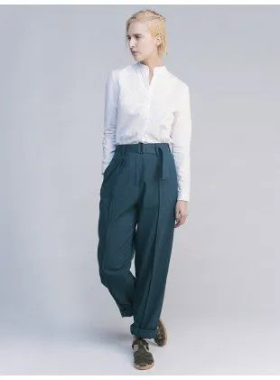 White Shirt with Grey Wide Leg Chinos