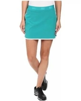 Teal Plastic Skort with White Form Fitting Tee