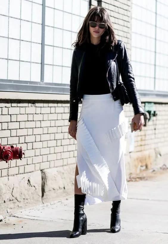 White Fringe Skirt