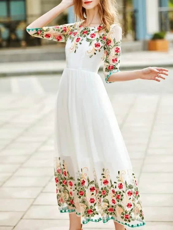 Classy Embroidered Dress