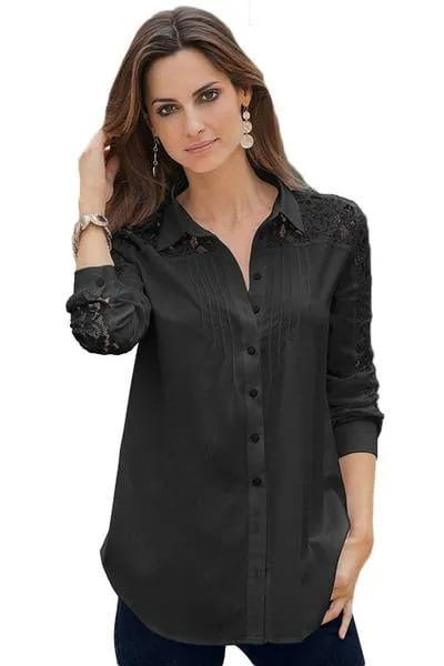 Black Silk Pleated Shirt with Skinny Jeans