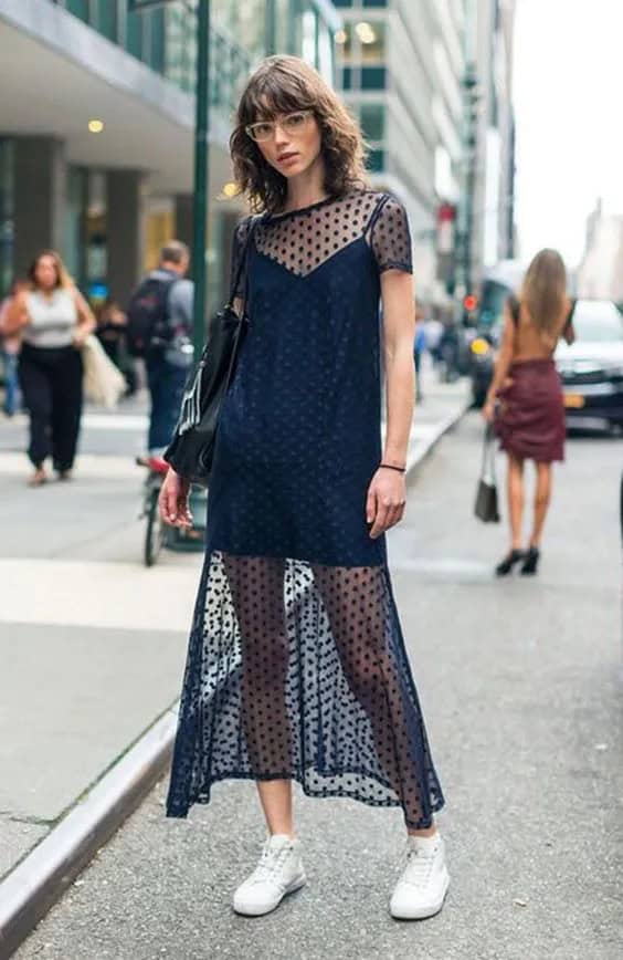 Transparent Polka Dot Dress