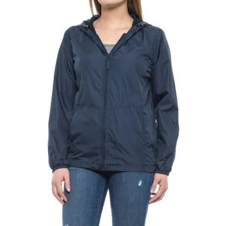 Navy Sporty Windbreaker with Slim Fit Jeans