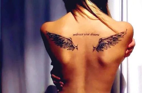 ANGEL TATTOOS WITH SENTENCES