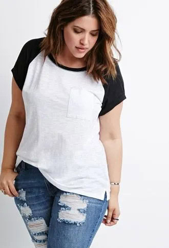 White T Shirt with Black Sleeves