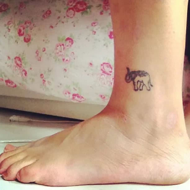 Small Elephant Tattoos on Ankle