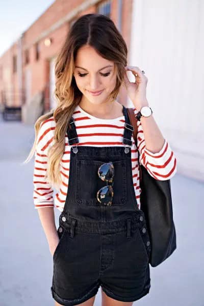 Wear with Red and White Striped Tee