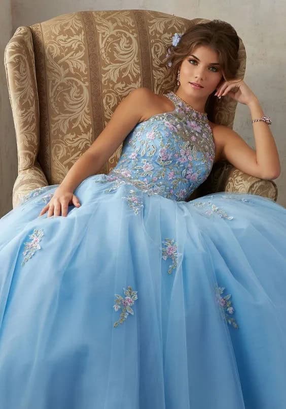 Blue Quinceanera Dress (Confident and Sophisticated)