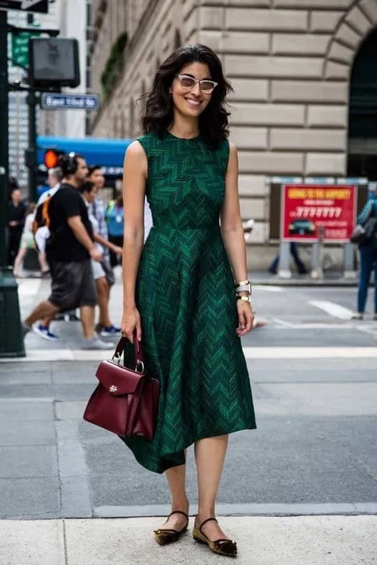 Asymmetric Emerald Green Dress