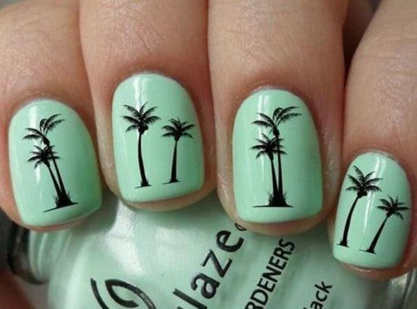 Palm tree nail designs