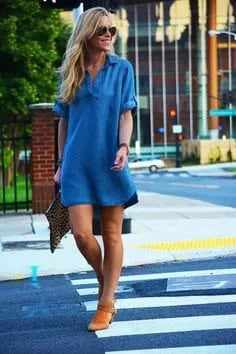 Royal Blue Button Up Mini Dress