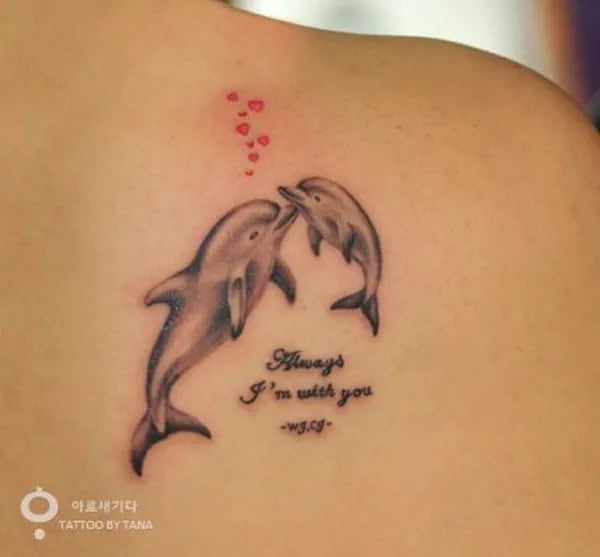 Mother Daughter Dolphin Tattoo