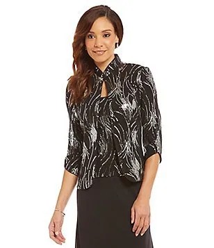 Black and Silver Sequin Jacket for Wedding Guest