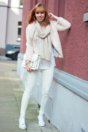 Wear with White Teddy Coat & Skinny Jeans