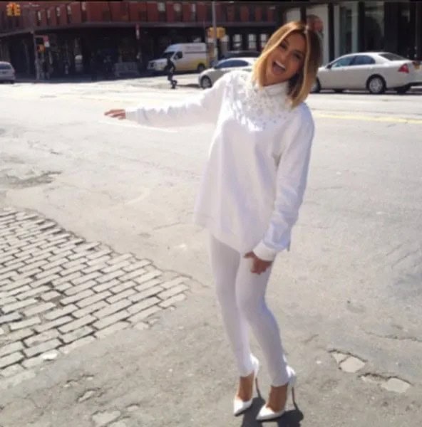 White Lace Blouse & Matching Skinny Jeans