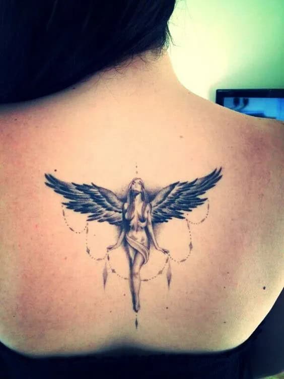 67 Heavenly Beautiful Angel Tattoos For Girls