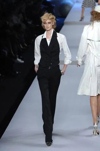 Black Suit Vest with White Button Up Shirt & Dress Pants