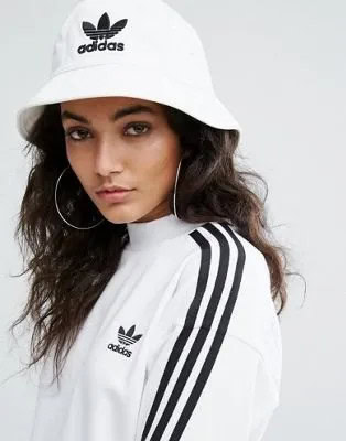 White Bucket Hat with Sports Jacket