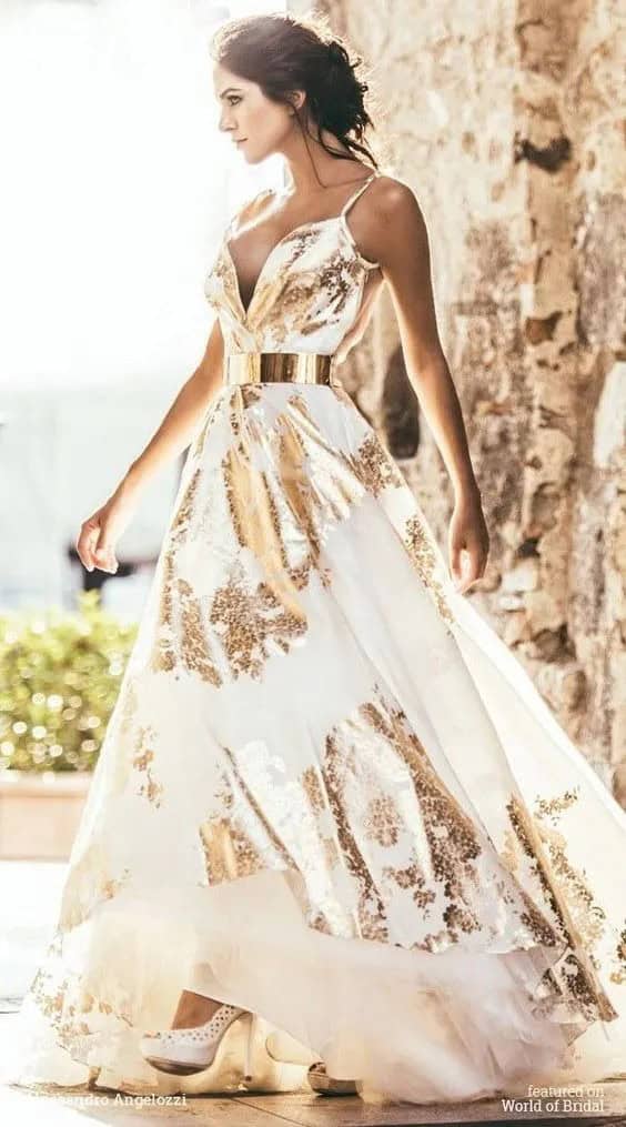 Gold Floral Embroidery