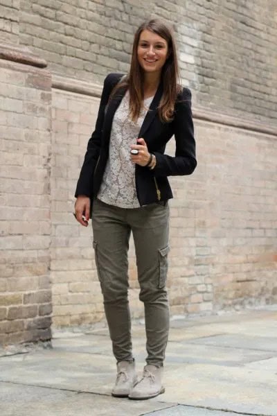 Wear with Cargo Pants & Black Blazer