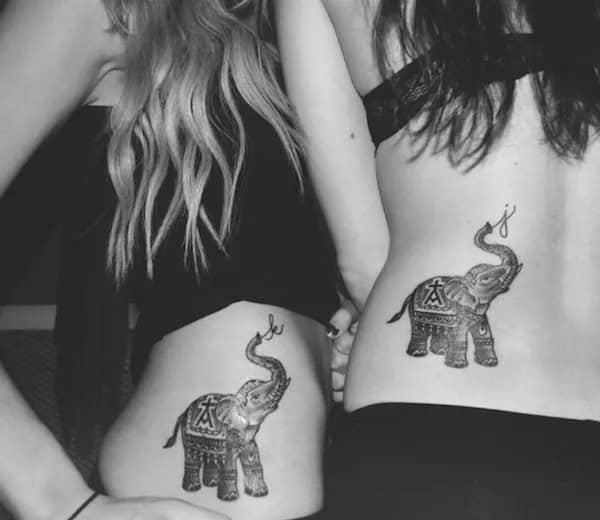 Maori Elephant Tattoo Designs for Girls on Rib Cage