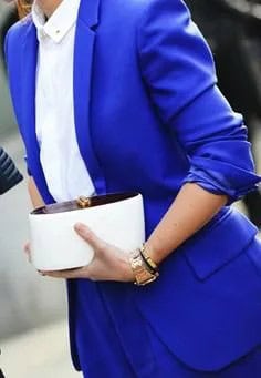 Blue Suit with White Slim Fit Button Up Shirt