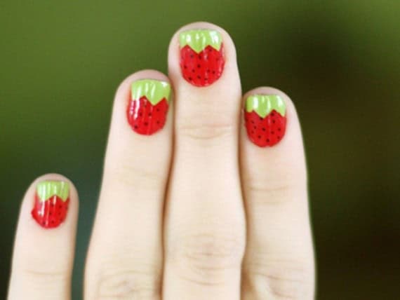 Fruity Nail Designs for Short Nails