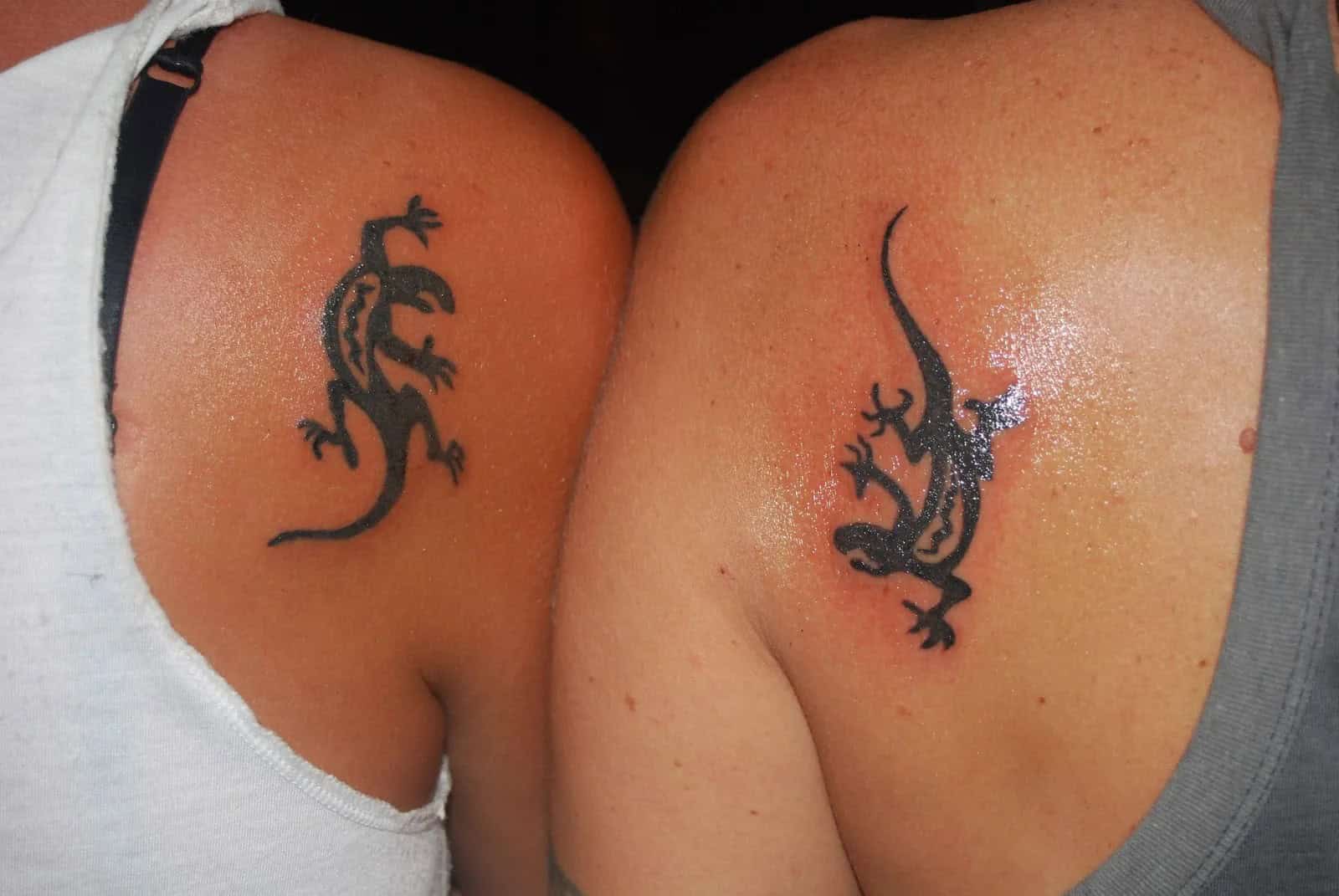 Matching sister tattoos