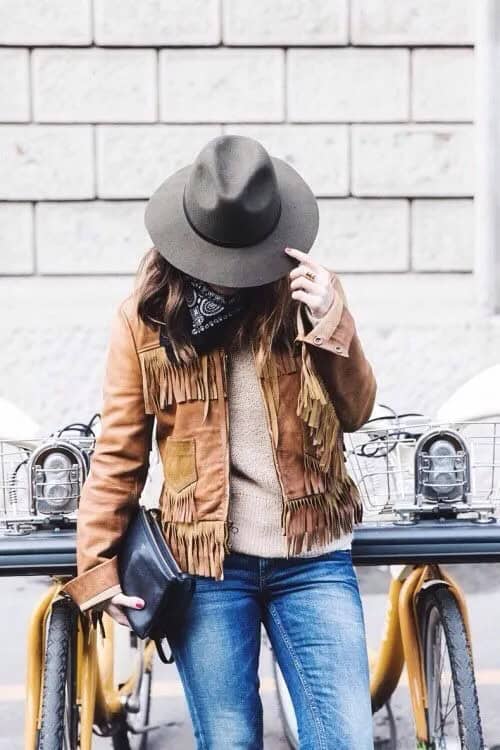 Fedora and Bandana Scarf