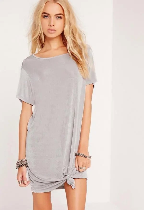 Knotted T Shirt Dress