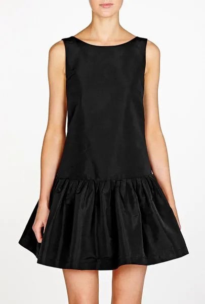 Black Tank Velvet Drop Waist Dress