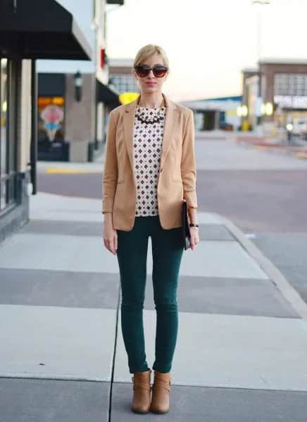 Wear with White and Black Polka Dot Blouse & Dark Grey Skinny Jeans