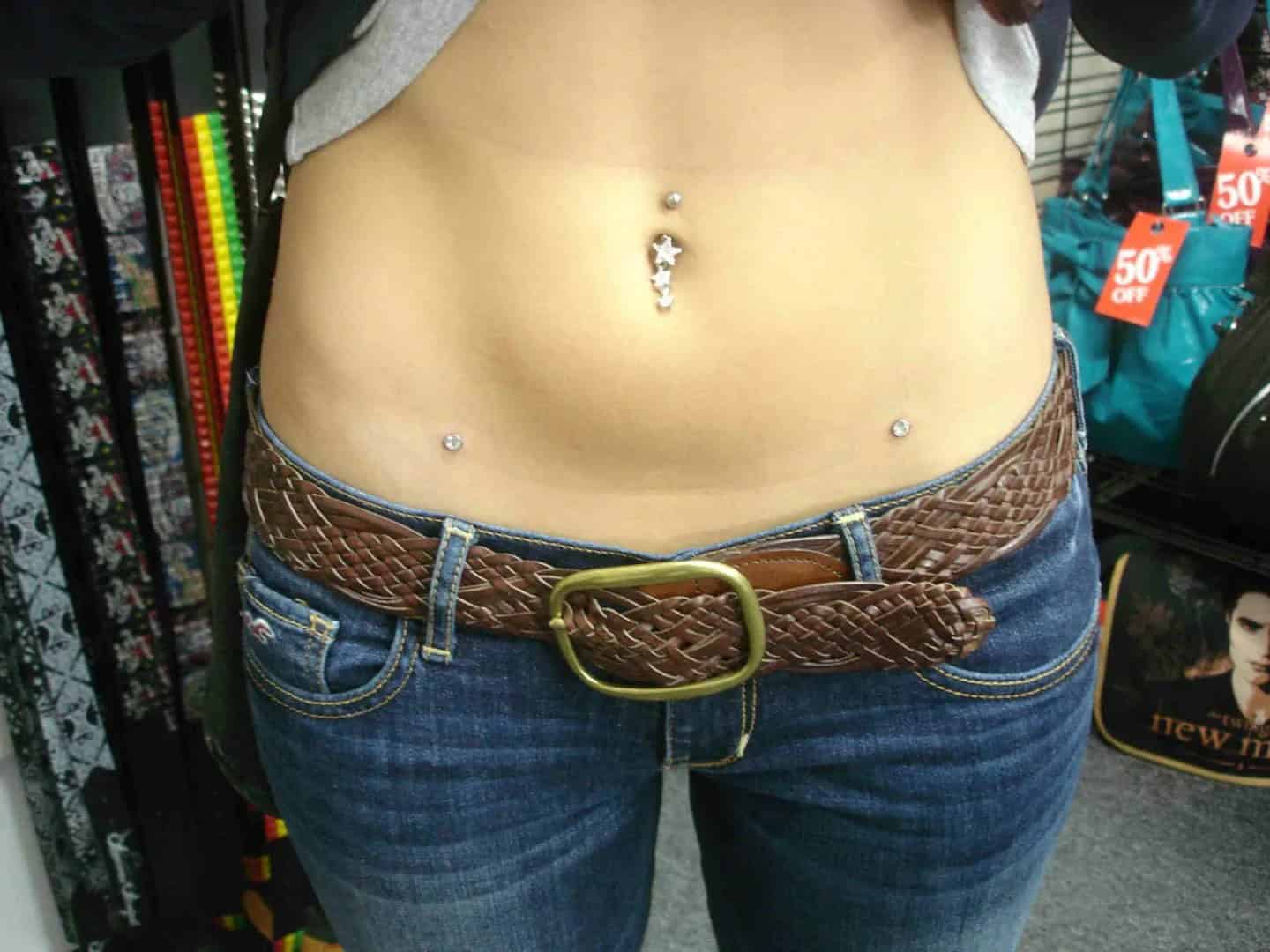 Navel Dermal Piercings